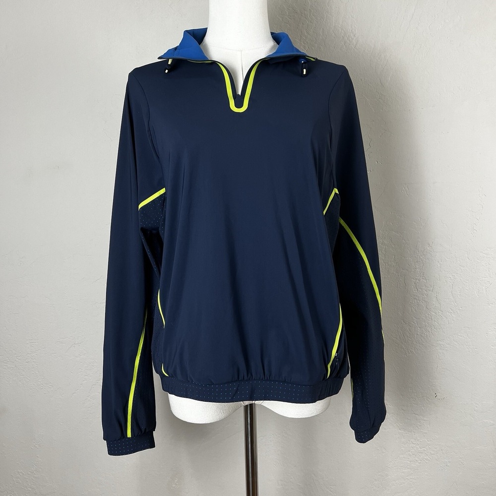 Sweaty Betty Zero Gravity‎ Run Quarter Zip Blue Long Sleeve Jacket Size Medium